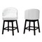 Baxton Studio Theron MidCentury  White Faux Leather  Espresso Brown Finished Wood Swivel Counter Stool Set 2PC 225-2PC-12971-ZORO - alternate 6